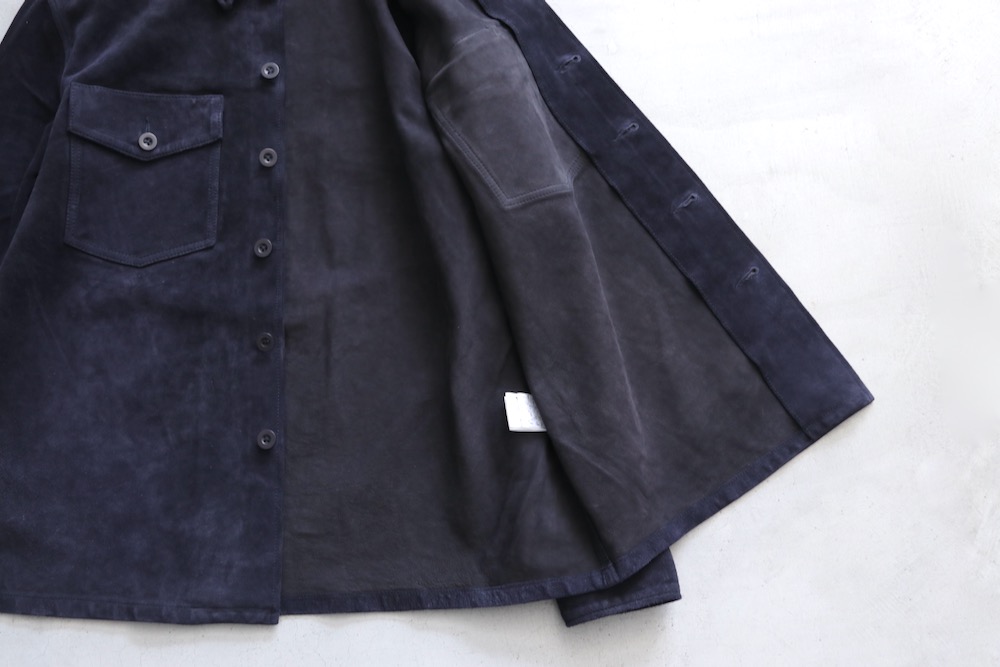 SEVEN BY SEVEN (֥Х֥) "LEATHER FATIGUE SHIRTS - Milled cow nubuck -"