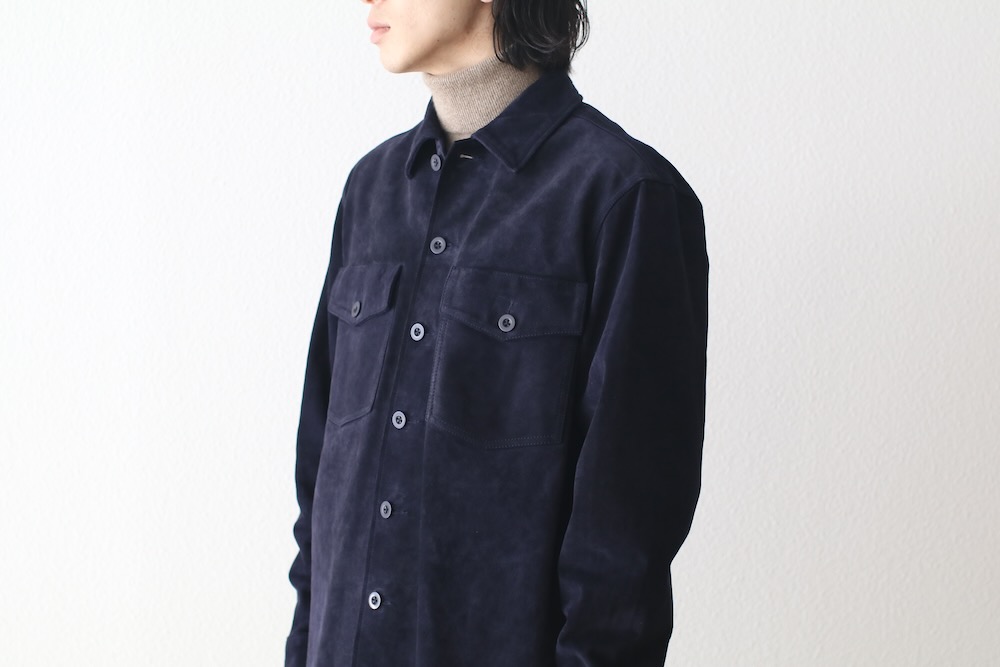SEVEN BY SEVEN (֥Х֥) "LEATHER FATIGUE SHIRTS - Milled cow nubuck -"