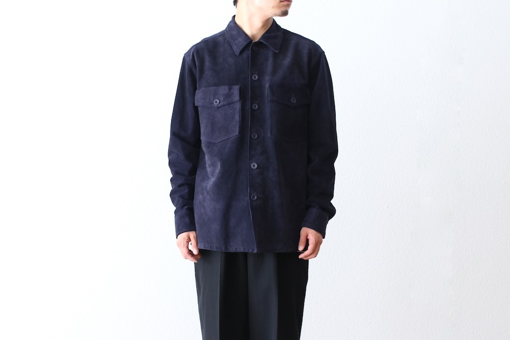 SEVEN BY SEVEN (֥Х֥) "LEATHER FATIGUE SHIRTS - Milled cow nubuck -"