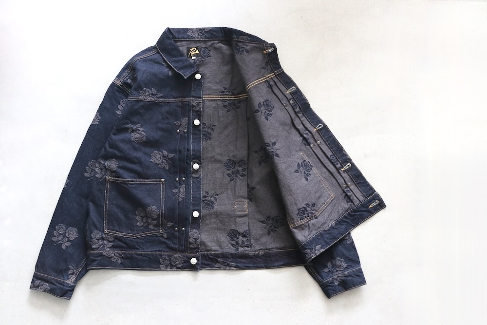 Needles(ˡɥ륺) "M.W. Jean Jacket - 13oz Denim / Rose Jq."