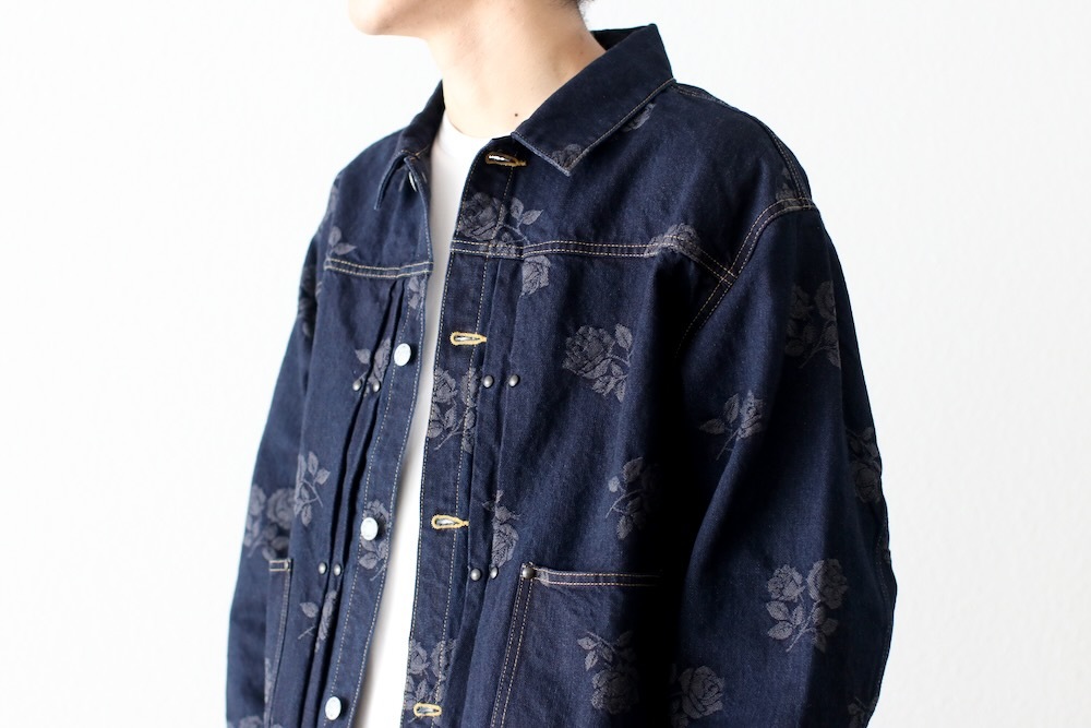 Needles(ˡɥ륺) "M.W. Jean Jacket - 13oz Denim / Rose Jq."