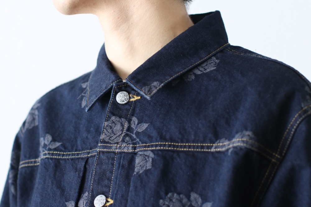 Needles(ˡɥ륺) "M.W. Jean Jacket - 13oz Denim / Rose Jq."