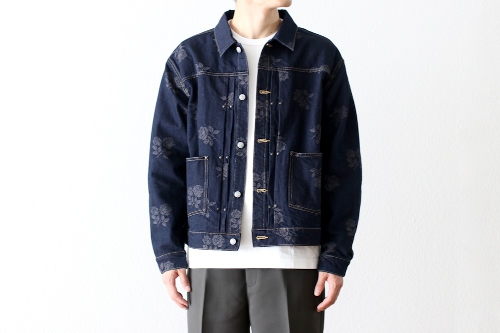 Needles(ˡɥ륺) "M.W. Jean Jacket - 13oz Denim / Rose Jq."