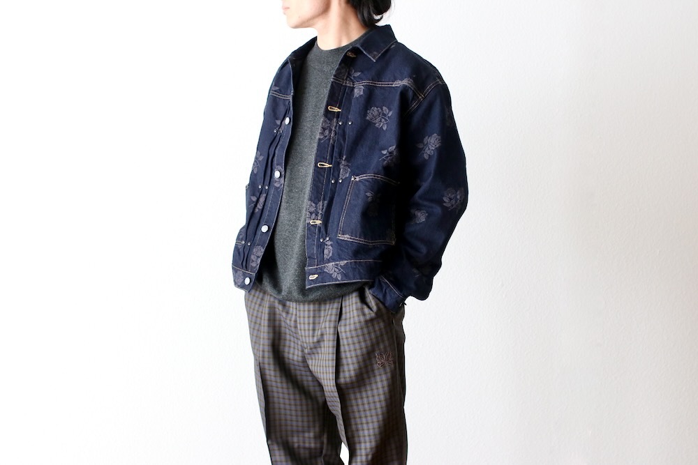 Needles(ˡɥ륺) "M.W. Jean Jacket - 13oz Denim / Rose Jq."