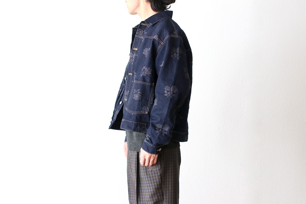 Needles(ˡɥ륺) "M.W. Jean Jacket - 13oz Denim / Rose Jq."
