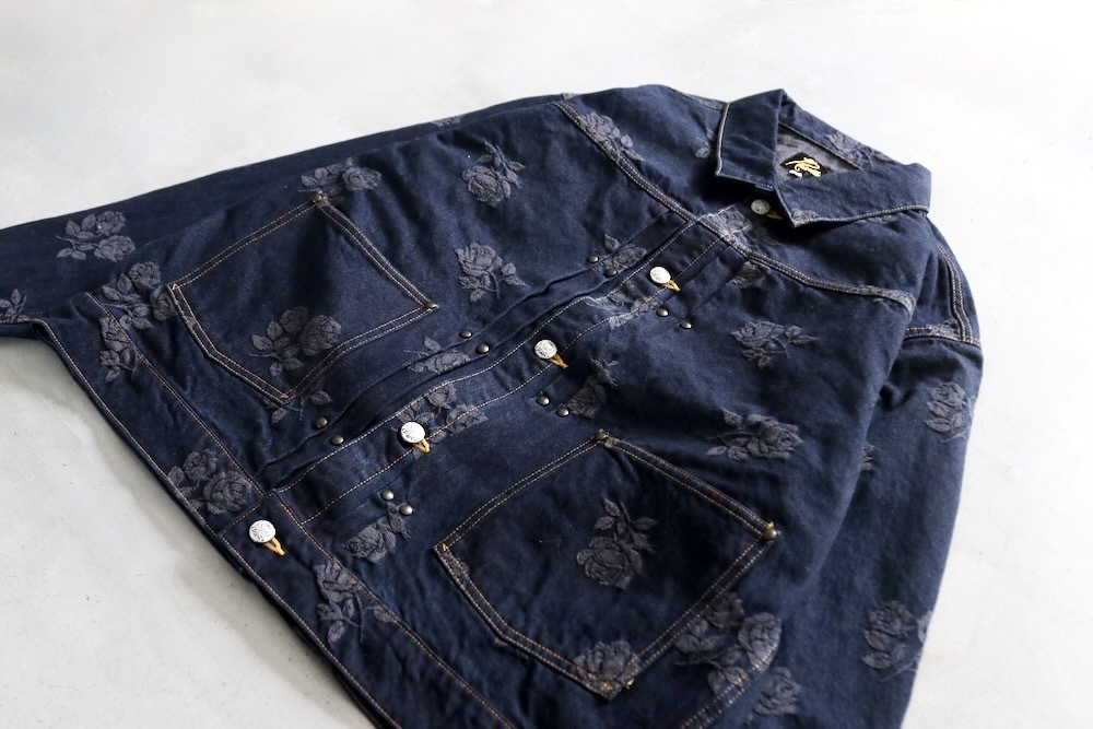 Needles(ˡɥ륺) "M.W. Jean Jacket - 13oz Denim / Rose Jq."