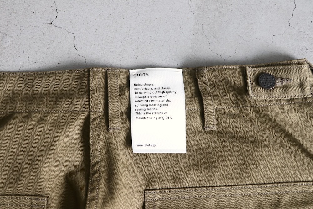 ciota HBTベイカーパンツ CIOTA CIOTA(シオタ) M-47 HBTベイカーパンツ PTLM-151 : WR
