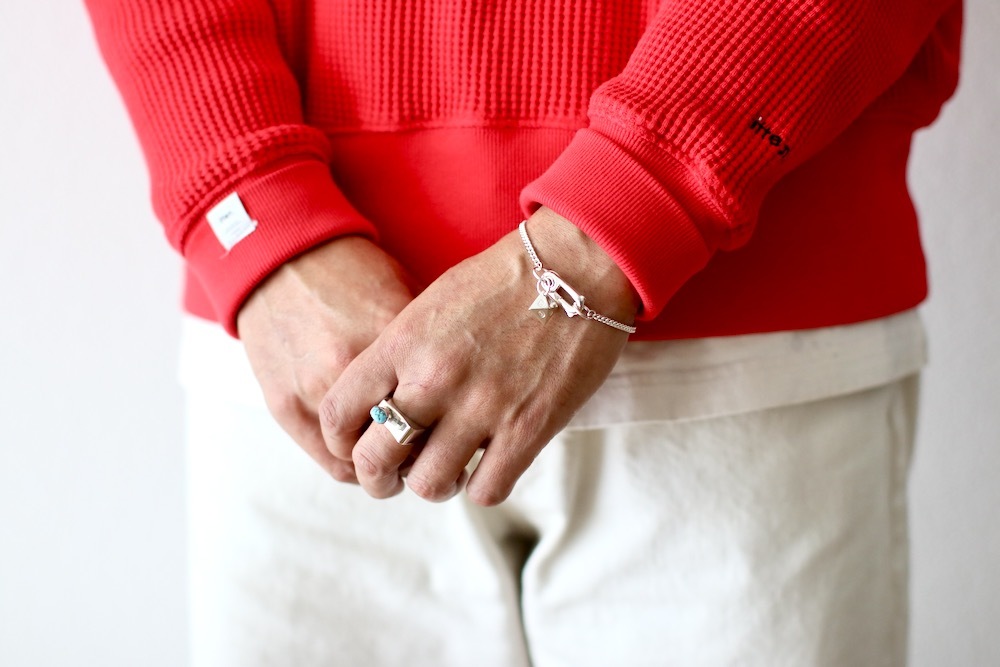 BUNNEY(�Хˡ�) "M Hook w/Stud Bracelet 925 Silver"