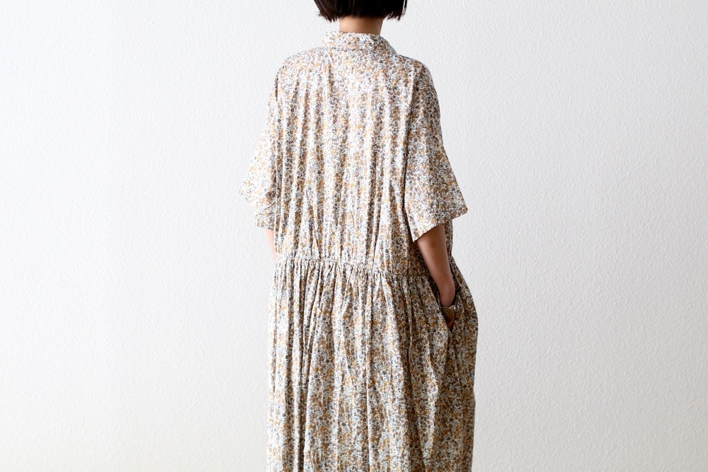 WOMEN'S】TOUJOURS（トゥジュー）“Short Sleeve Classic Gathered