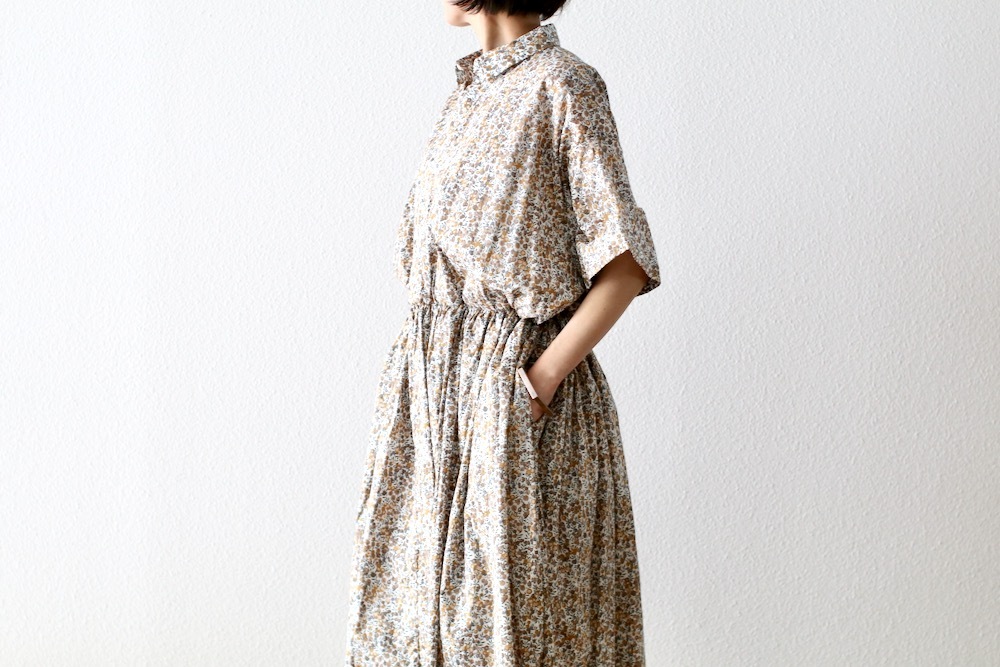 WOMEN'S】TOUJOURS（トゥジュー）“Short Sleeve Classic Gathered