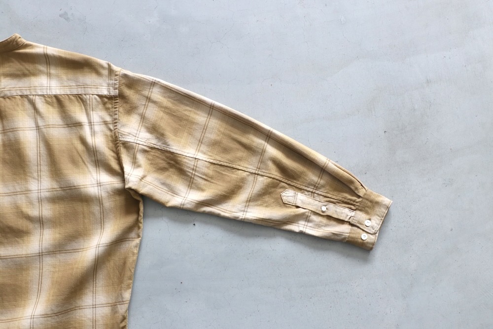��limited��nonnative �� Rafu (�Υ�ͥ��ƥ��� �� ���) "OFFICER STAND COLLAR L/S SHIRT COTTON TWILL OMBRE CHECK by Rafu"
