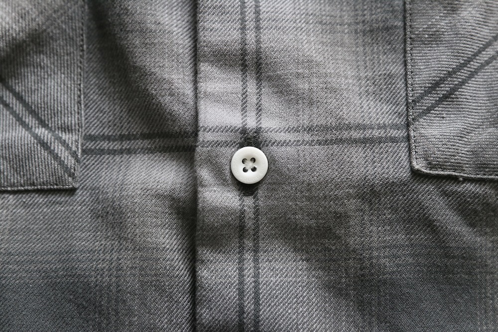 ��limited��nonnative �� Rafu (�Υ�ͥ��ƥ��� �� ���) "OFFICER STAND COLLAR L/S SHIRT COTTON TWILL OMBRE CHECK by Rafu"