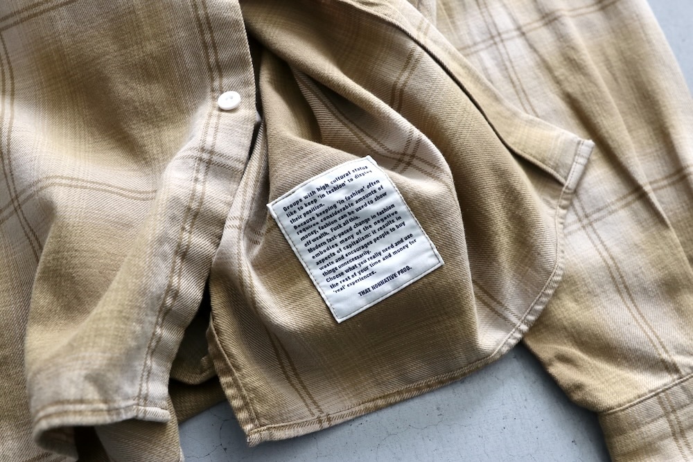 ��limited��nonnative �� Rafu (�Υ�ͥ��ƥ��� �� ���) "OFFICER STAND COLLAR L/S SHIRT COTTON TWILL OMBRE CHECK by Rafu"