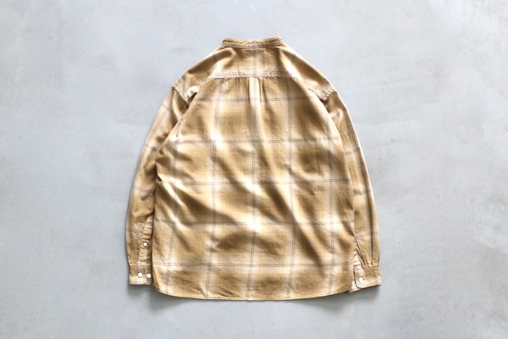 ��limited��nonnative �� Rafu (�Υ�ͥ��ƥ��� �� ���) "OFFICER STAND COLLAR L/S SHIRT COTTON TWILL OMBRE CHECK by Rafu"