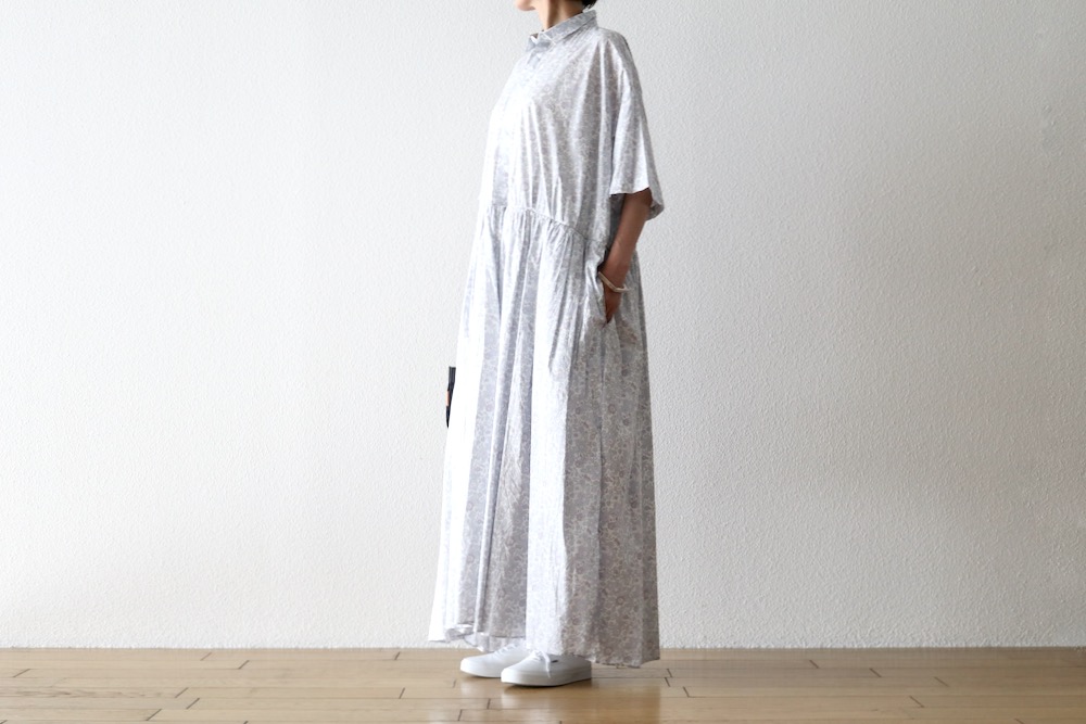 WOMEN'S】TOUJOURS（トゥジュー）“Short Sleeve Classic Gathered
