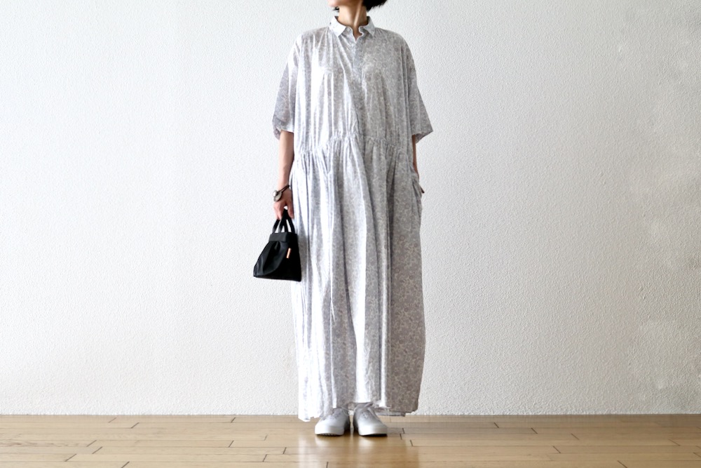 WOMEN'S】TOUJOURS（トゥジュー）“Short Sleeve Classic Gathered