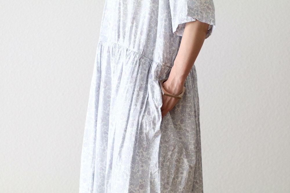 WOMEN'S】TOUJOURS（トゥジュー）“Short Sleeve Classic Gathered