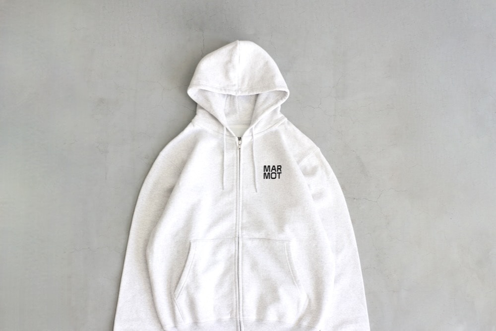 MARMOT CAPITAL ロゴ ジップアップ フーディ MD.GRAY MARMOT CAPITAL ロゴ ジップアップ フーディ MD.GRAY MARMOT
