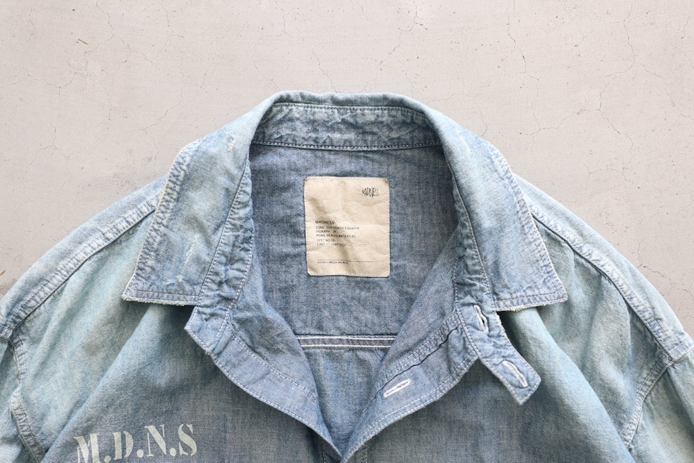 MADNESS (�ޥåɥͥ�) "MADNESS HARD AGING CHAMBRAY NEP BD SHIRT"