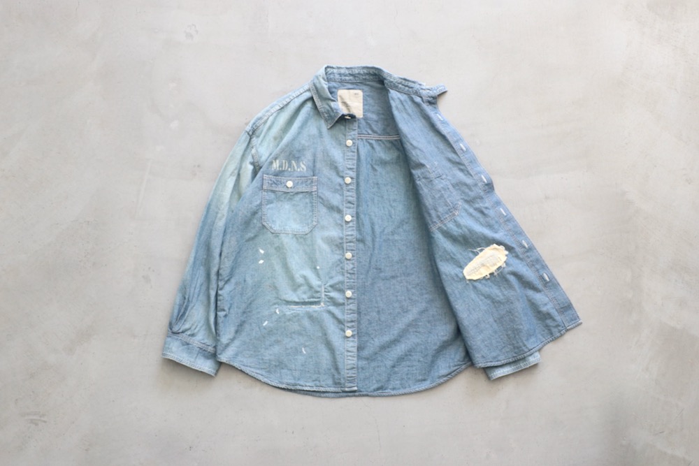 MADNESS (�ޥåɥͥ�) "MADNESS HARD AGING CHAMBRAY NEP BD SHIRT"