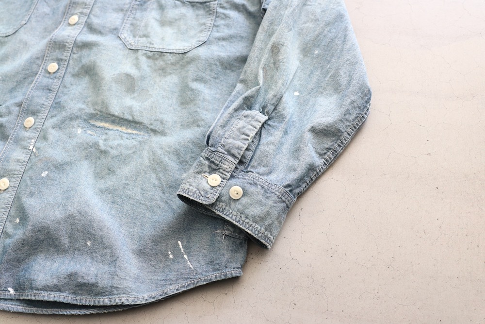 MADNESS (�ޥåɥͥ�) "MADNESS HARD AGING CHAMBRAY NEP BD SHIRT"