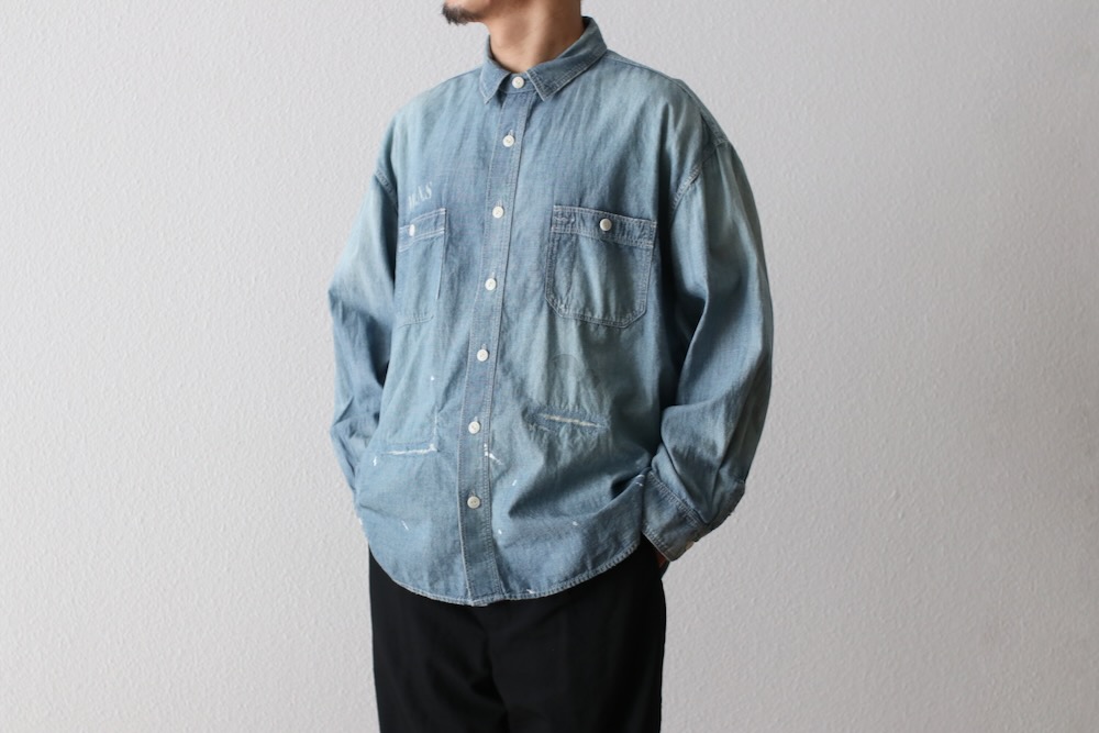 MADNESS (�ޥåɥͥ�) "MADNESS HARD AGING CHAMBRAY NEP BD SHIRT"