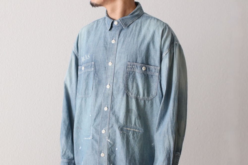 MADNESS (�ޥåɥͥ�) "MADNESS HARD AGING CHAMBRAY NEP BD SHIRT"