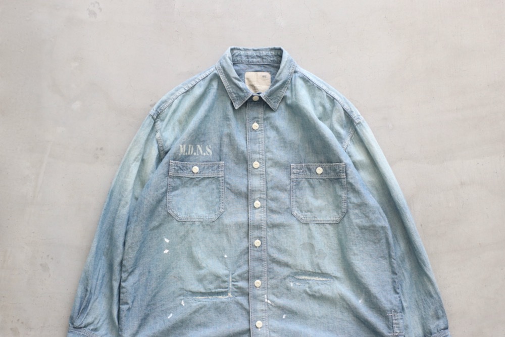MADNESS (�ޥåɥͥ�) "MADNESS HARD AGING CHAMBRAY NEP BD SHIRT"