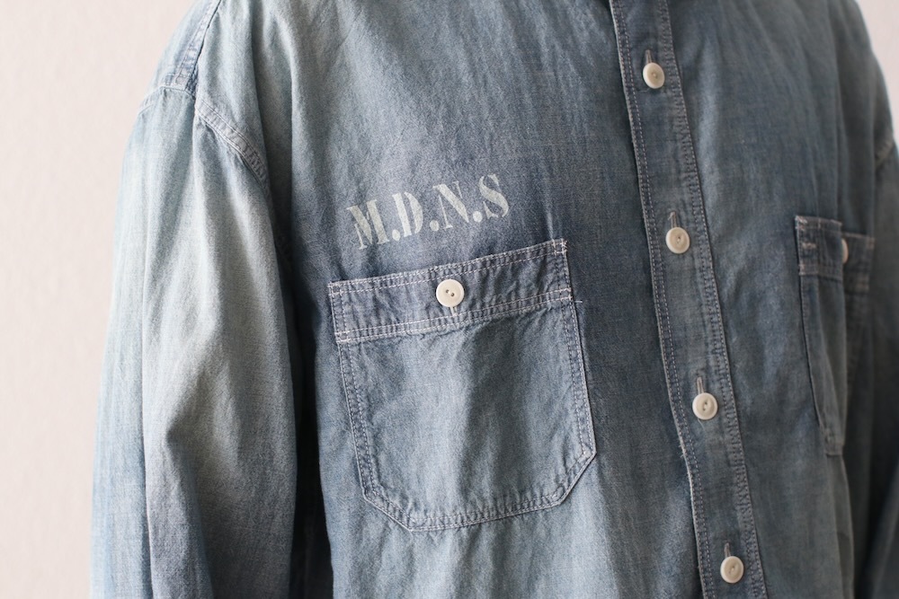 MADNESS (�ޥåɥͥ�) "MADNESS HARD AGING CHAMBRAY NEP BD SHIRT"