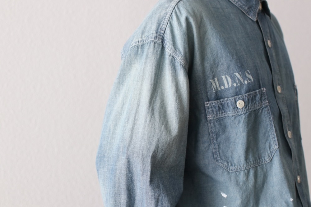 MADNESS (�ޥåɥͥ�) "MADNESS HARD AGING CHAMBRAY NEP BD SHIRT"