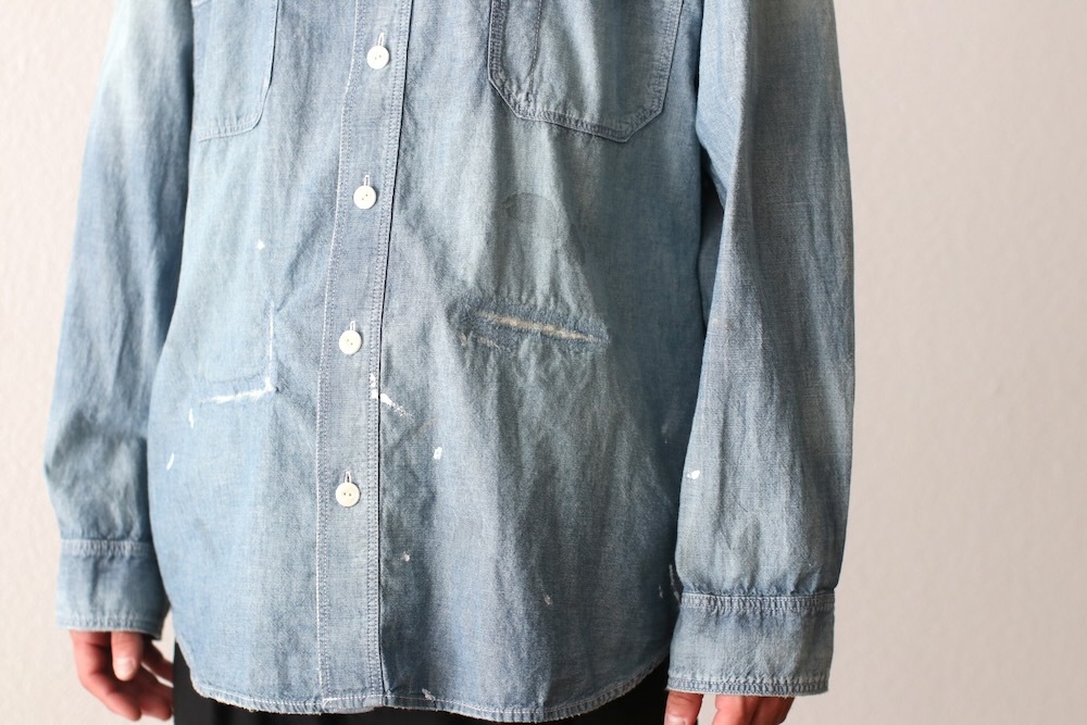 MADNESS (�ޥåɥͥ�) "MADNESS HARD AGING CHAMBRAY NEP BD SHIRT"