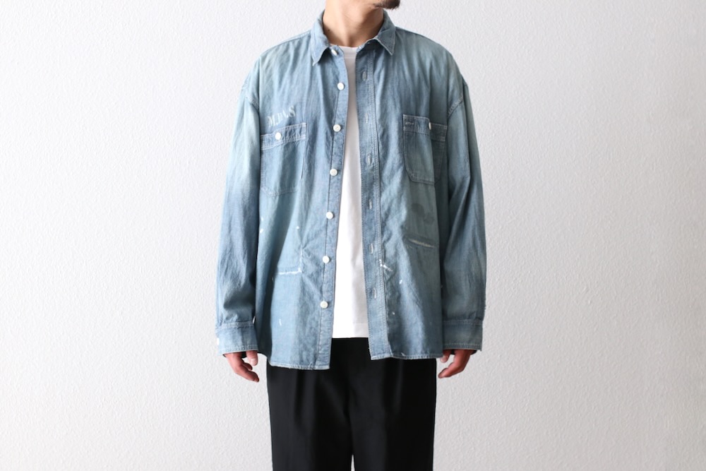 MADNESS (�ޥåɥͥ�) "MADNESS HARD AGING CHAMBRAY NEP BD SHIRT"