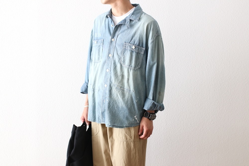MADNESS (�ޥåɥͥ�) "MADNESS HARD AGING CHAMBRAY NEP BD SHIRT"