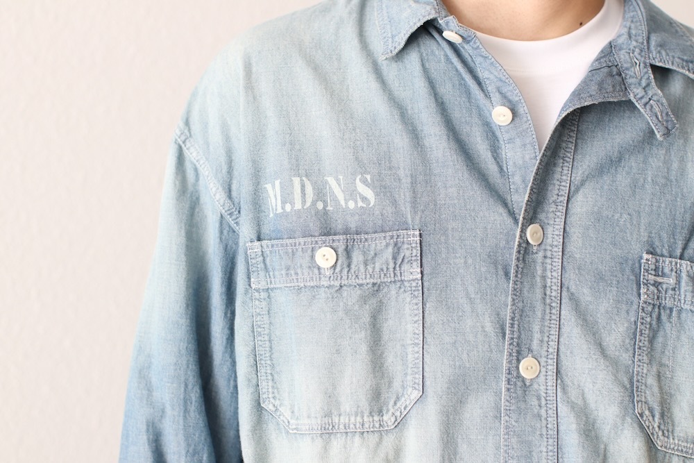MADNESS (�ޥåɥͥ�) "MADNESS HARD AGING CHAMBRAY NEP BD SHIRT"