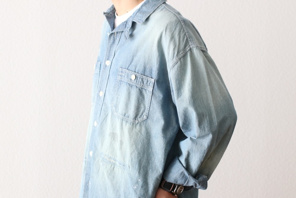 MADNESS (�ޥåɥͥ�) "MADNESS HARD AGING CHAMBRAY NEP BD SHIRT"
