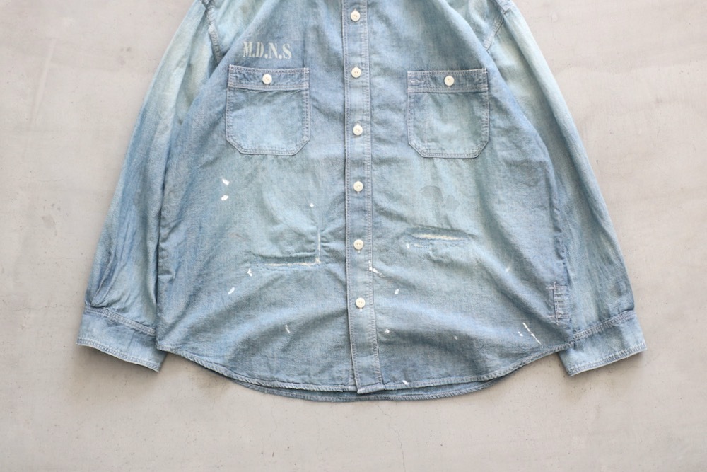 MADNESS (�ޥåɥͥ�) "MADNESS HARD AGING CHAMBRAY NEP BD SHIRT"