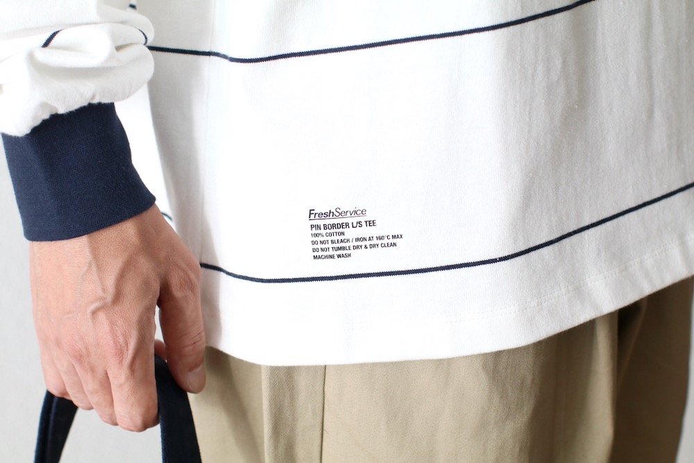 FreshService (�ե�å��奵���ӥ�)"PIN BORDER L/S TEE"