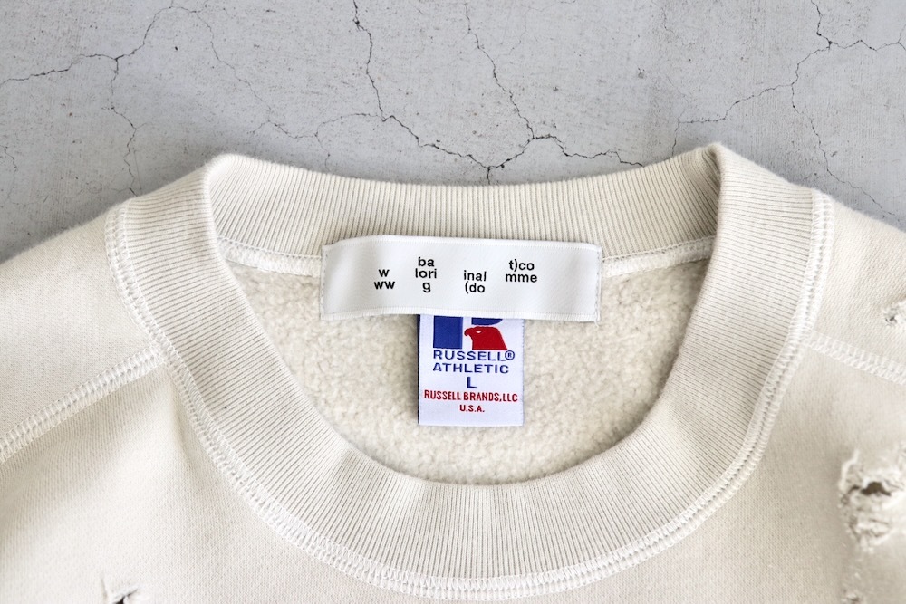 limitedBAL  RUSSELL ATHLETIC(Х  å å) "BAL / RUSSELL DISTRESSED ATHLETIC HEAVY COTTON CREW"