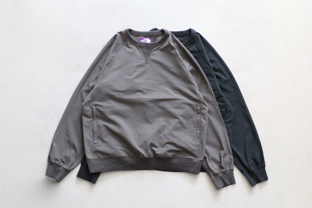 THE NORTH FACE PURPLE LABEL / 25AW/ALPHADRY Crewneck Jumper/L/ポリエステル/グレー/N25FA006 THE NORTH FACE PURPLE LABEL (ザ ノース フェイス パープル レーベル