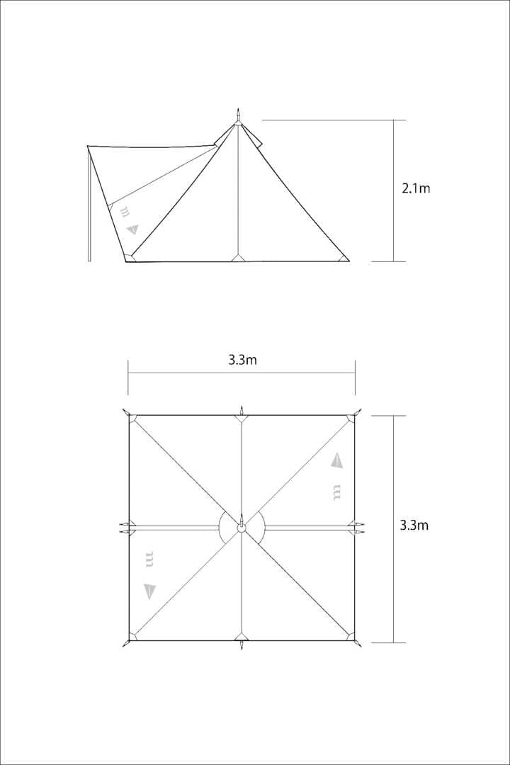 [10% > 20%OFF] ��limited��muraco �� and wander (��饳 �� ����ɥ�����) "HERON 1POLE TENT SHELTER SET"