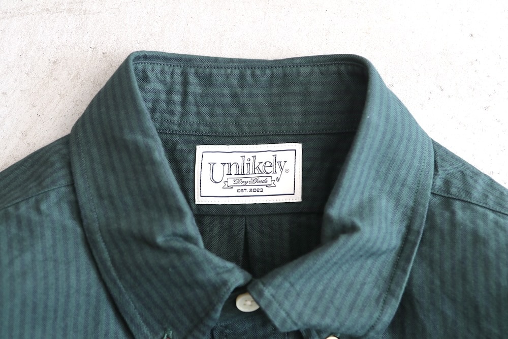 【美品】Unlikely ボタンダウンシャツ　NAVY STRIPE M UNLIKELY BUTTON DOWN SHIRTS STRIPE｜UNLIKELY｜TOPS（トップス