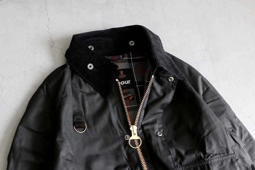 Barbour ジャケット Barbour バブアー BARBOUR 襟切替 フルジップ ワックス