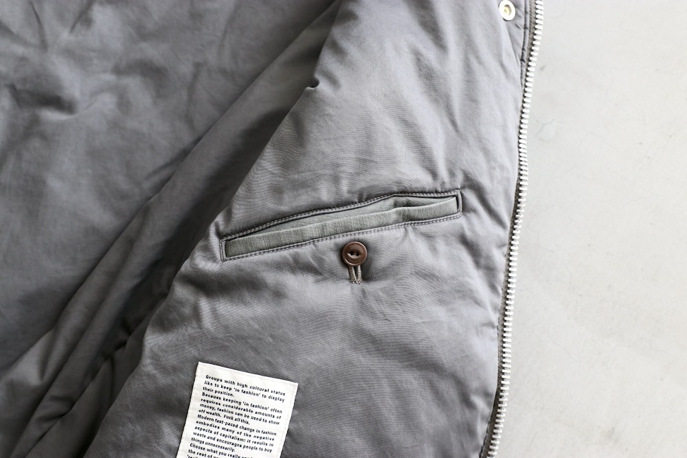 ��WINDSTOPPER��nonnative(�Υ�ͥ��ƥ���) "TROOPER PUFF BLOUSON COTTON BACKSATIN PIGMENT DYE WITH WINDSTOPPER"