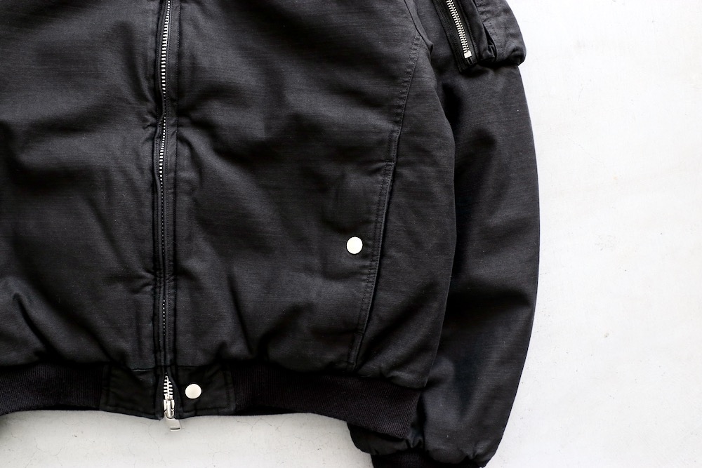 断*面様 nonnative TROOPER PUFF BLOUSON BLAC TROOPER PUFF BLOUSON COTTON BACKSATIN PIGMENT DYE WITH WINDSTOPPER
