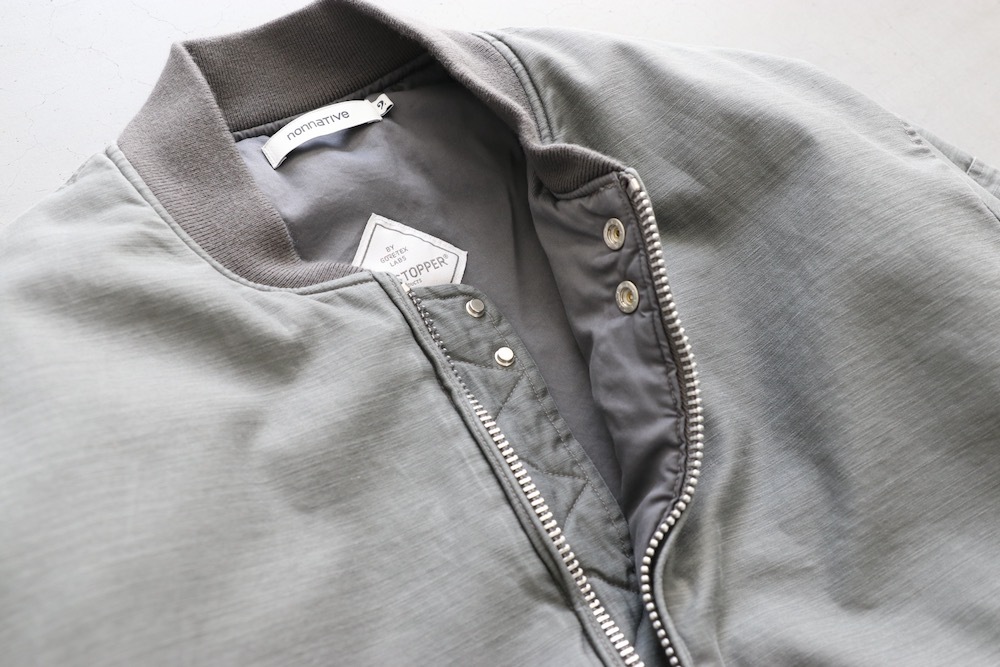 ��WINDSTOPPER��nonnative(�Υ�ͥ��ƥ���) "TROOPER PUFF BLOUSON COTTON BACKSATIN PIGMENT DYE WITH WINDSTOPPER"