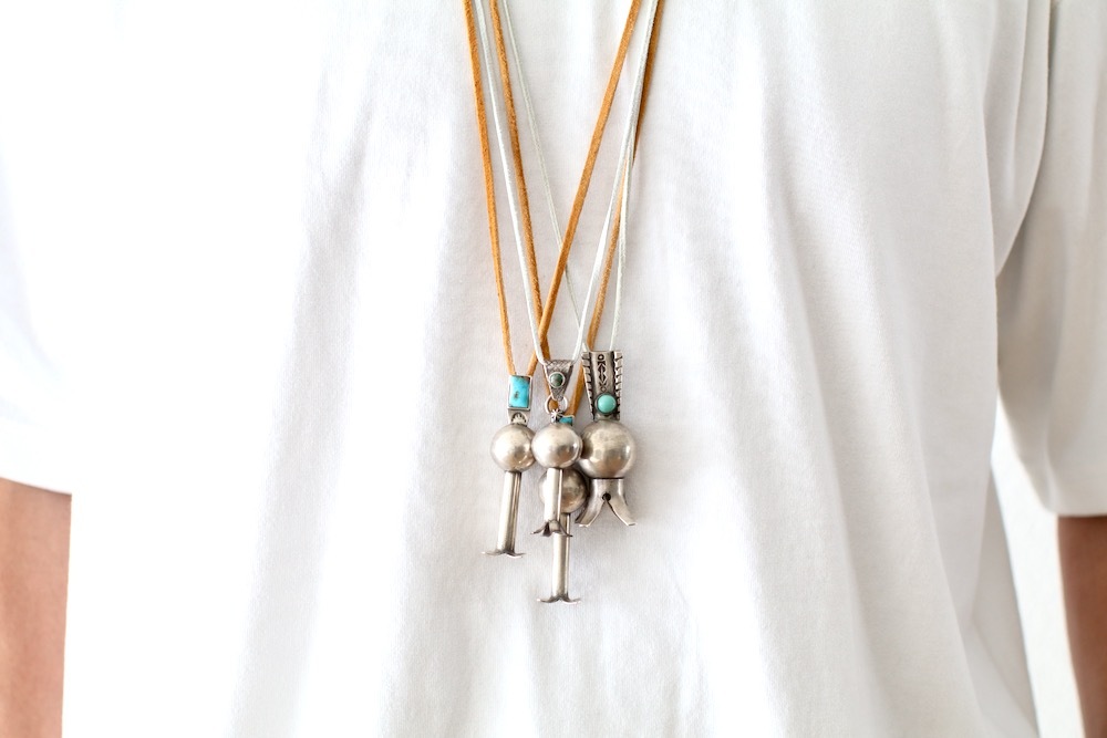 Indian Jewelry Falcon Trading Co. / F.T.C(����ǥ����󥸥奨�꡼ �ե��륳�� �ȥ졼�ǥ��� ����ѥˡ�) "Squash Blossom Pendant Turquoise circle"