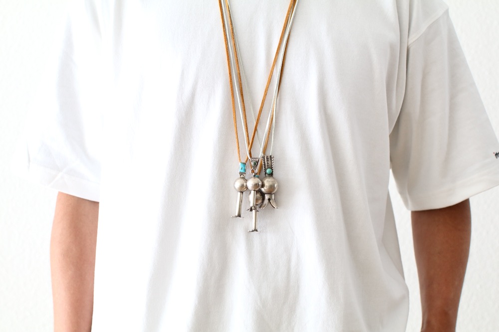 Indian Jewelry Falcon Trading Co. / F.T.C(����ǥ����󥸥奨�꡼ �ե��륳�� �ȥ졼�ǥ��� ����ѥˡ�) "Squash Blossom Pendant Turquoise circle"
