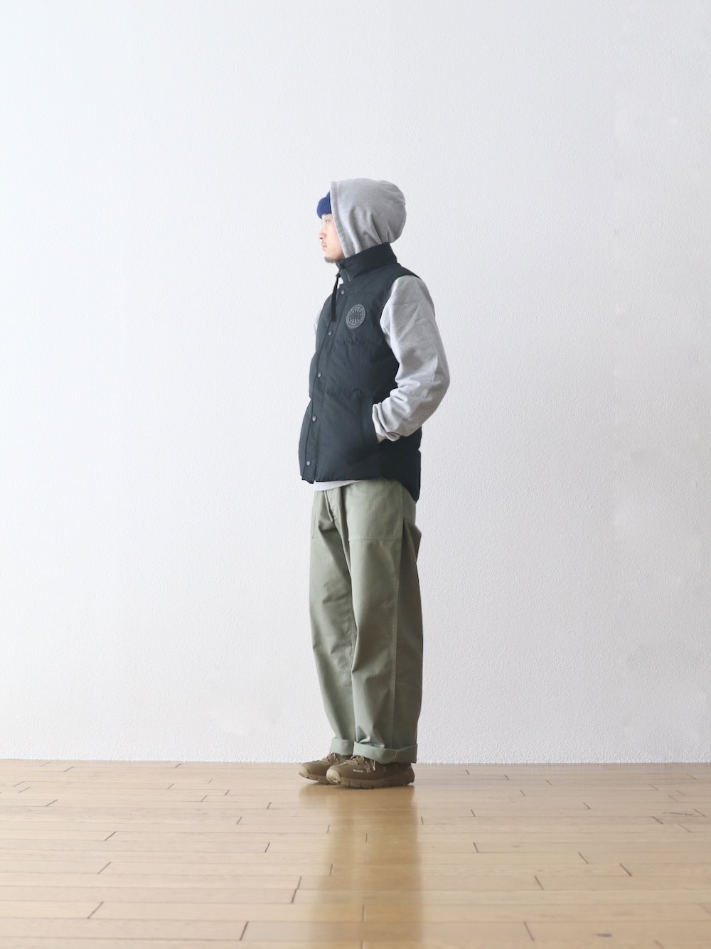 CANADA GOOSE (���ʥ�������) ��Garson Vest Crinkle Cotton��-BLACK DISC-��