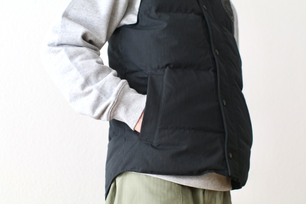 CANADA GOOSE (���ʥ�������) ��Garson Vest Crinkle Cotton��-BLACK DISC-��