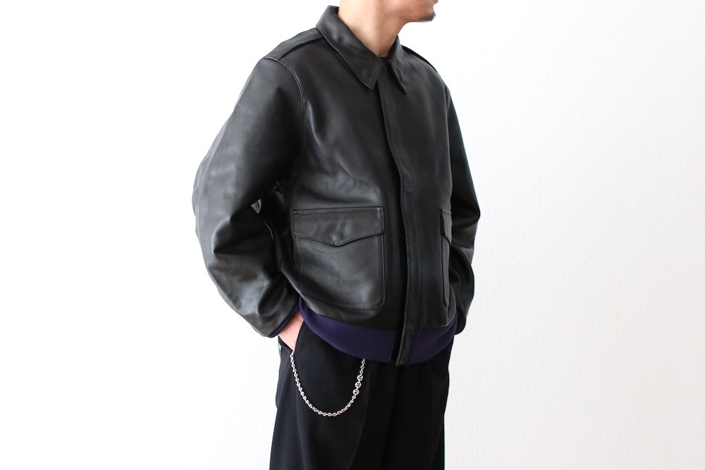 needles A-2 JACKET COWHIDE LEATHER Ｌ24FW Needles／A-2 Jacket - Cowhide Lthr.｜ナノ・ユニバースの通販｜&mall